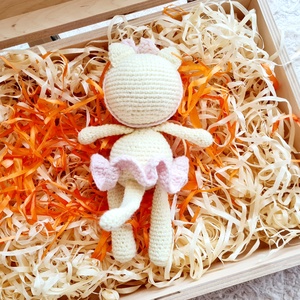 Horgolt balerina cicalány  - játék & sport - plüssállat & játékfigura - cica - Meska.hu