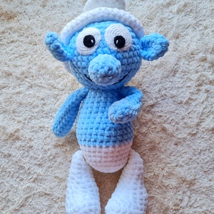 Horgolt zsenília hupikék törpike , Játék & Sport, Plüssállat & Játékfigura, Plüss mesefigurák, , MESKA