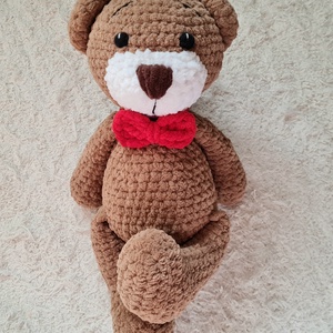 Horgolt zsenília barna macika , Játék & Sport, Plüssállat & Játékfigura, Maci, Horgolás, MESKA