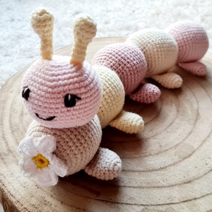 Horgolt catepillar, kukacka , Baba - mama, Baba játékok, Szundikendő, alvóka, Horgolás, MESKA