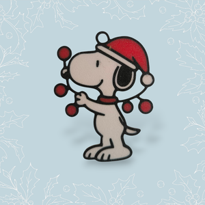 Snoopy karácsonyfa dísz - karácsony - karácsonyi lakásdekoráció - karácsonyfadíszek - Meska.hu