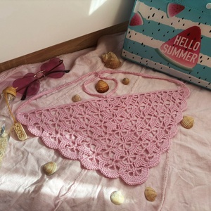 Akció��sipkemintás Crochet bandana kendő, 4 féle(fehér, rózsaszín,türkiz,vajszínű) színben.Az ár egy darabra vonatkozik - ruha & divat - sál, sapka, kendő - kendő - Meska.hu