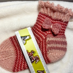Handmade Gyermek Gyapjú zokni 3-4 éveseknek (16 cm) - baba - mama - babaruházat - babazokni - Meska.hu