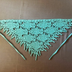 Hal mintás türkiz Crochet women bandana kendő. Horgolással készült., Ruha & Divat, Sál, Sapka, Kendő, Kendő, Horgolás, MESKA