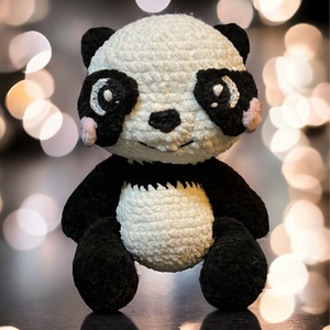 Bambusz, a horgolt plüss panda - játék & sport - plüssállat & játékfigura - maci - Meska.hu