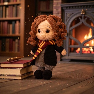 Hermione Granger (horgolt) - játék & sport - plüssállat & játékfigura - más figura - Meska.hu