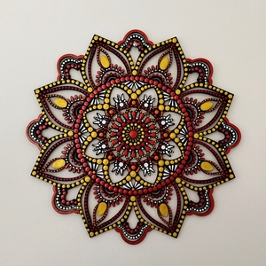 Nyári pezsgés mandala, Otthon & Életmód, Dekoráció, Spiritualitás, Mandala, Festészet, Festett tárgyak, MESKA