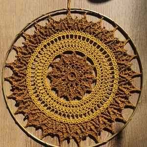 Őszi hangulatú horgolt mandala, Otthon & Életmód, Dekoráció, Spiritualitás, Mandala, Horgolás, MESKA