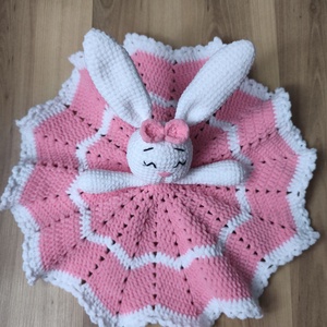 Nyuszi szundikendő - baba - mama - baba játékok - szundikendő, alvóka - Meska.hu