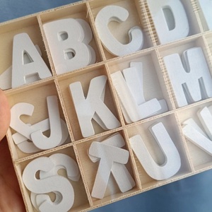 Fehér fa betűk , DIY (Csináld magad), Egységcsomag, , MESKA