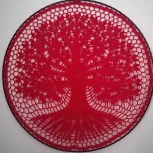 Piros életfa - otthon & életmód - dekoráció - fali és függő dekoráció - álomfogó - Meska.hu