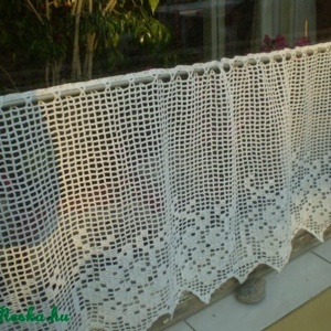 Szüretre hangolva Vintage,szőlőfürtös horgolt vitrázs függöny - otthon & életmód - lakástextil - függöny és kiegészítő - vitrázs függöny - Meska.hu