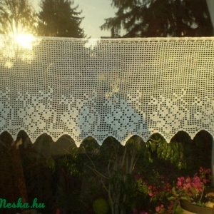 Szüretre hangolva Vintage,szőlőfürtös horgolt vitrázs függöny - otthon & életmód - lakástextil - függöny és kiegészítő - vitrázs függöny - Meska.hu