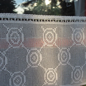 Múltból kapott örökség nyomán.-Horgolt ecrü vitrázs függöny - otthon & életmód - lakástextil - függöny és kiegészítő - vitrázs függöny - Meska.hu