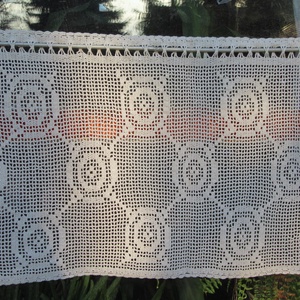 Múltból kapott örökség nyomán.-Horgolt ecrü vitrázs függöny - otthon & életmód - lakástextil - függöny és kiegészítő - vitrázs függöny - Meska.hu