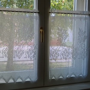 Vidéki őszi-szüret stílusosan Horgolt szőlő mintás vitrázs függöny - otthon & életmód - lakástextil - függöny és kiegészítő - vitrázs függöny - Meska.hu