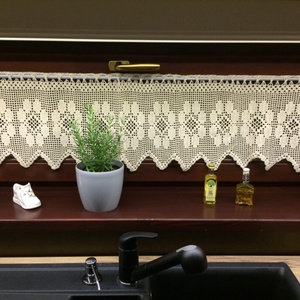 Margaréta-Vitrázs horgolt,ekrü csipke függöny. - Meska.hu