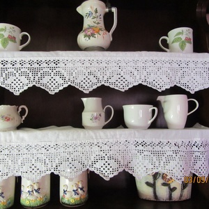 Angol elegancia 2-Horgolt polc-csík - otthon & életmód - konyhafelszerelés, tálalás - konyhai dekoráció - konyhai dísz - Meska.hu