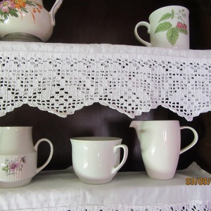 Angol elegancia 2-Horgolt polc-csík - otthon & életmód - konyhafelszerelés, tálalás - konyhai dekoráció - konyhai dísz - Meska.hu