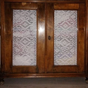 Rusztikus vonzalom- Fehér,rusztikus mintás,horgolt csipke függöny, Otthon & Életmód, Függöny és kiegészítő, Függöny, Lakástextil, Horgolás, MESKA