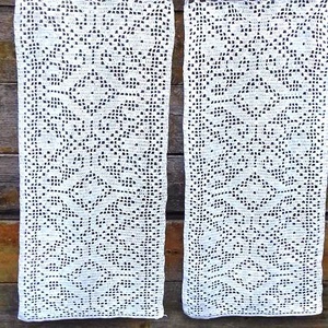 Rusztikus vonzalom- Fehér,rusztikus mintás,horgolt csipke függöny - otthon & életmód - lakástextil - függöny és kiegészítő - függöny - Meska.hu