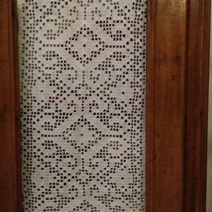 Rusztikus vonzalom- Fehér,rusztikus mintás,horgolt csipke függöny - otthon & életmód - lakástextil - függöny és kiegészítő - függöny - Meska.hu