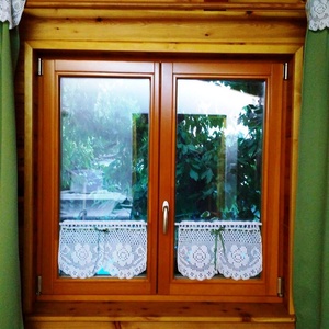 Százszorszép masnis kis virágok-Fehér horgolt,virágos vitrázs kis függöny - otthon & életmód - lakástextil - függöny és kiegészítő - vitrázs függöny - Meska.hu