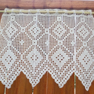  Provanszi emlékek- horgolt fehér csipke függöny - Meska.hu