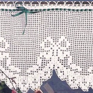 Masnik tánca-Fehér horgolt vitrázs csipke függöny - Meska.hu