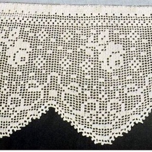 Emlékek a múltból-Fehér vitrázs rózsa mintás függöny  - Meska.hu