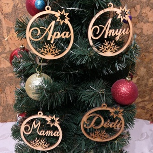 Karácsonyfadísz családtag névvel - karácsony - karácsonyi lakásdekoráció - karácsonyfadíszek - Meska.hu