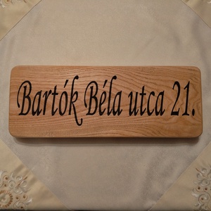 Utcanév tábla kőris - otthon & életmód - ház & kert - házszám - Meska.hu