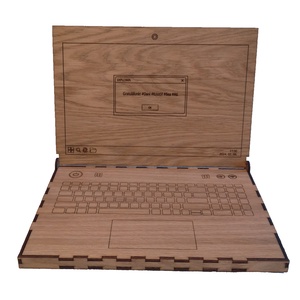 Fa laptop, Otthon & Életmód, Dekoráció, Asztal és polc dekoráció, Asztaldísz, Famegmunkálás, Gravírozás, pirográfia, MESKA
