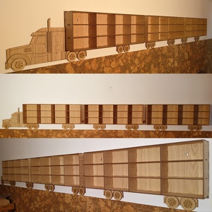 IV. Pótos kamion fali polc 16x7x8cm rekeszekkel - otthon & lakás - bútor - polc - Meska.hu
