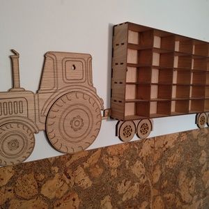 Kisautó tartó traktor fali polc - otthon & életmód - bútor - polc - Meska.hu