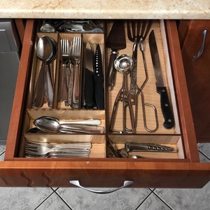 Fa evőeszköz rendszerező fiókba � egyedi méretre készítve, természetes fa konyhai tároló - otthon & életmód - konyhafelszerelés, tálalás - tálalás - kanál & villa - Meska.hu