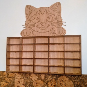 Cicás fali polc gyerekszobába � festhető fa tároló állatmintával - otthon & életmód - bútor - polc - Meska.hu