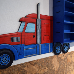 III. Pótos kamion fali polc � fa kisautó tároló gyerekszobába - Meska.hu