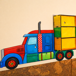 IV. Nyerges kamion fali polc � Kisautó tároló 1�3 pótkocsival - otthon & életmód - bútor - polc - Meska.hu