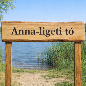 Faragott információs tábla � tömör akácból készült egyedi tábla - Meska.hu