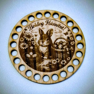 DIY horgolható fa alap � Anyák napi virágos mintás kör, több méretben - ünnepi díszek, dekorációk - húsvéti díszek és dekorációk - húsvéti asztaldíszek - Meska.hu