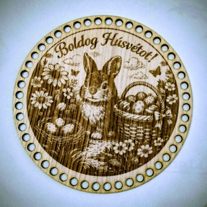 DIY horgolható fa alap � Anyák napi virágos mintás kör, több méretben - Meska.hu