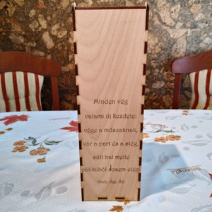 Gravírozott fa boros doboz � egyedi ajándék horgászoknak és nőknek - otthon & életmód - konyhafelszerelés, tálalás - italos kellékek - italtartó - Meska.hu