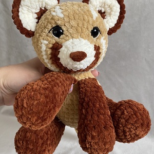 Horgolt vörös panda - játék & sport - plüssállat & játékfigura - maci - Meska.hu