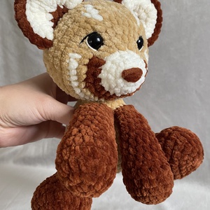 Horgolt vörös panda - játék & sport - plüssállat & játékfigura - maci - Meska.hu