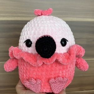 Horgolt flamingó - játék & sport - plüssállat & játékfigura - madár - Meska.hu