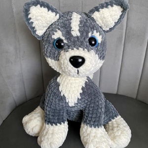 Horgolt husky kutya - Meska.hu