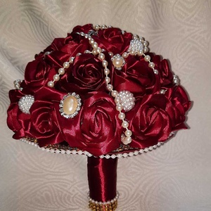Burgundy elegancia, Esküvő, Menyasszonyi- és dobócsokor, Mindenmás, MESKA