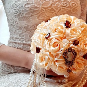 Viktoriánus elegancia - esküvő - menyasszonyi- és dobócsokor - Meska.hu