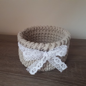 Horgolt tavaszi kosár - ünnepi díszek, dekorációk - húsvéti díszek és dekorációk - húsvéti kosár - Meska.hu